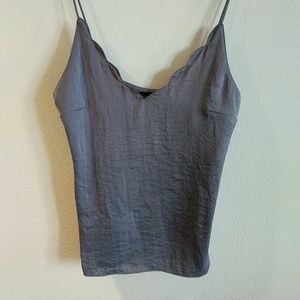 Top shop grey silk like tank